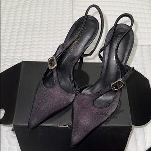 Fashion Nova Black Slingback Heels